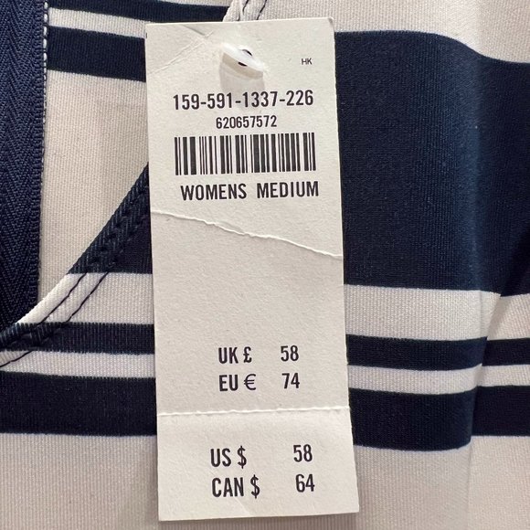 NWT Abercrombie & Fitch Blue and White Striped Mini Dress, Size M - Picture 10 of 12